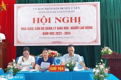 Trường THCS Yên Phương tổ chức Hội nghị Nhà giáo, CBQLGD, NLĐ năm học 2023-2024