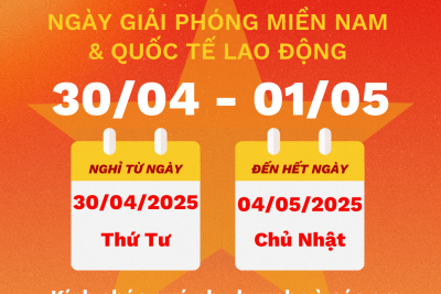 Lịch nghĩ lễ 30/4 -1/5